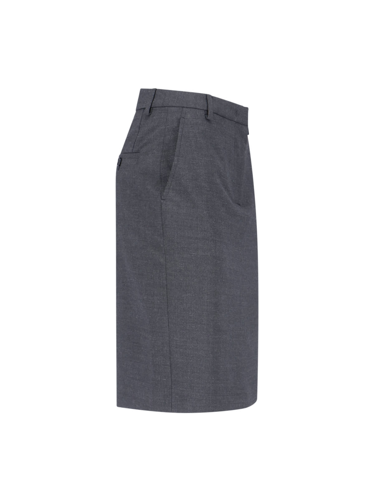 Shop Aspesi Mini Sheath Skirt In Gray