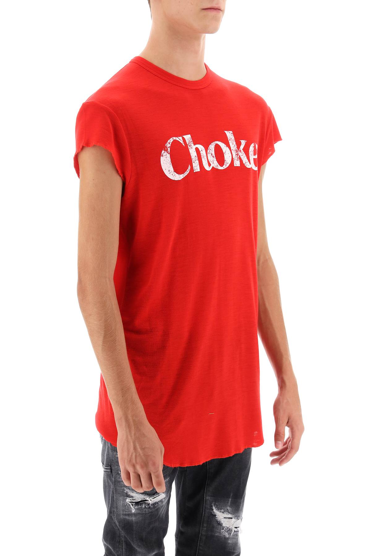 Shop Dsquared2 Choke Fit Wool Tee In Red
