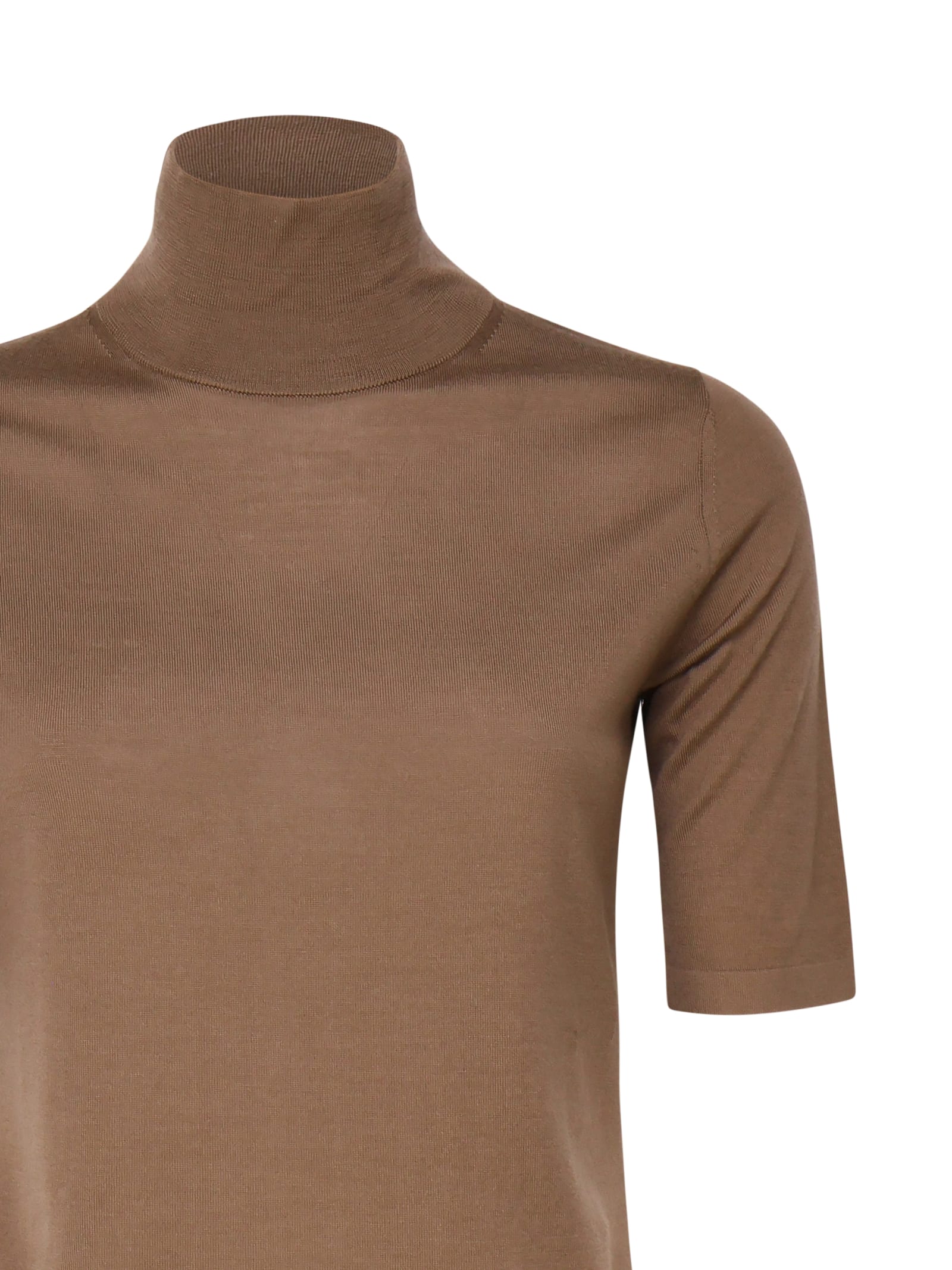 Shop 's Max Mara Gigi Turtleneck Sweater In Virgin Wool In Camel