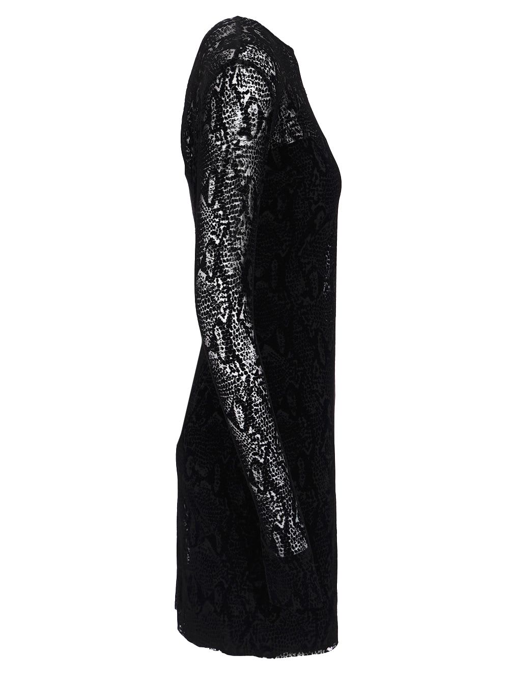 Givenchy Python Print Tulle Dress With 4g Detail In Black