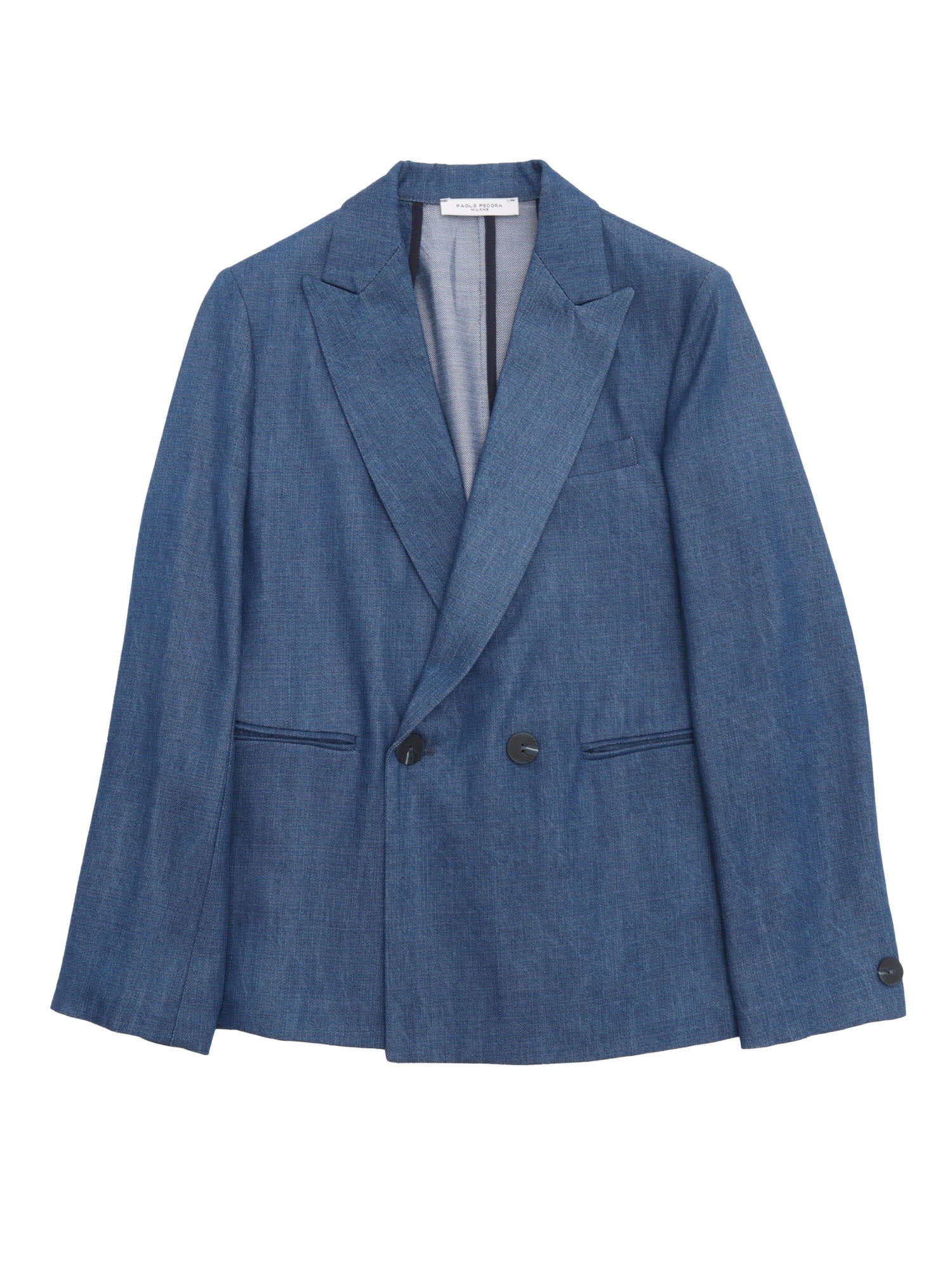 Paolo Pecora Double-breasted Blazer In Blue
