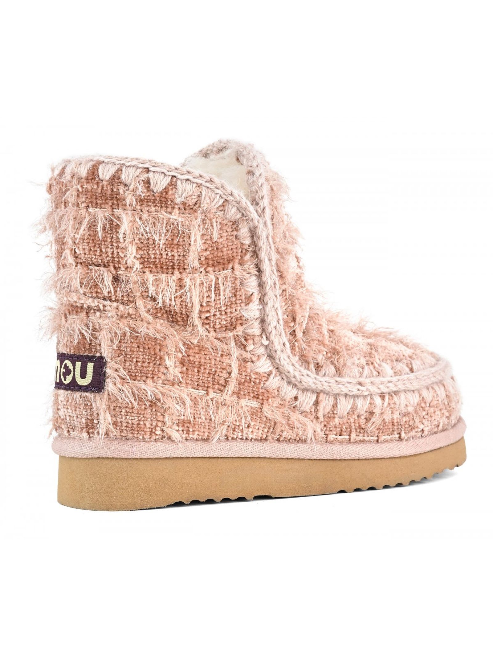 Shop Mou Eskimo 18 Nude Shaggy Textile In Pink