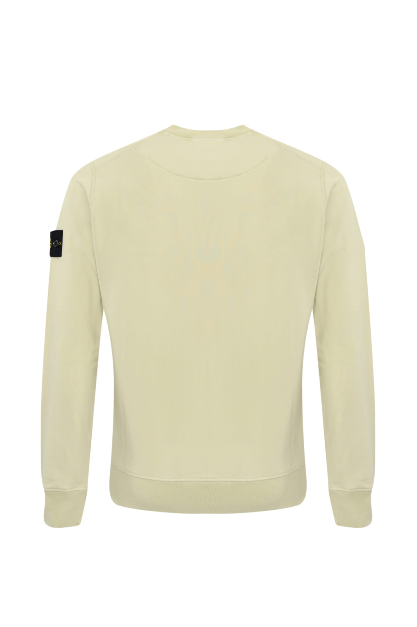 Shop Stone Island Cotton Sweatshirt 63051 In Plaster