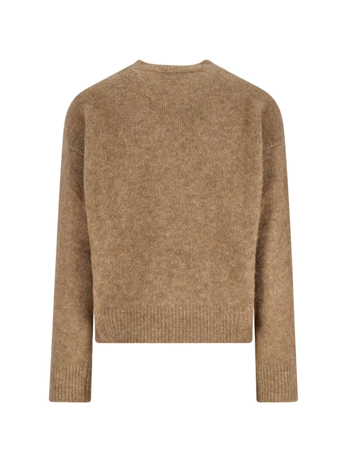 Ami Alexandre Mattiussi Ami Paris Ami Paris Alpaca Blend Crew Neck Sweater In Brown