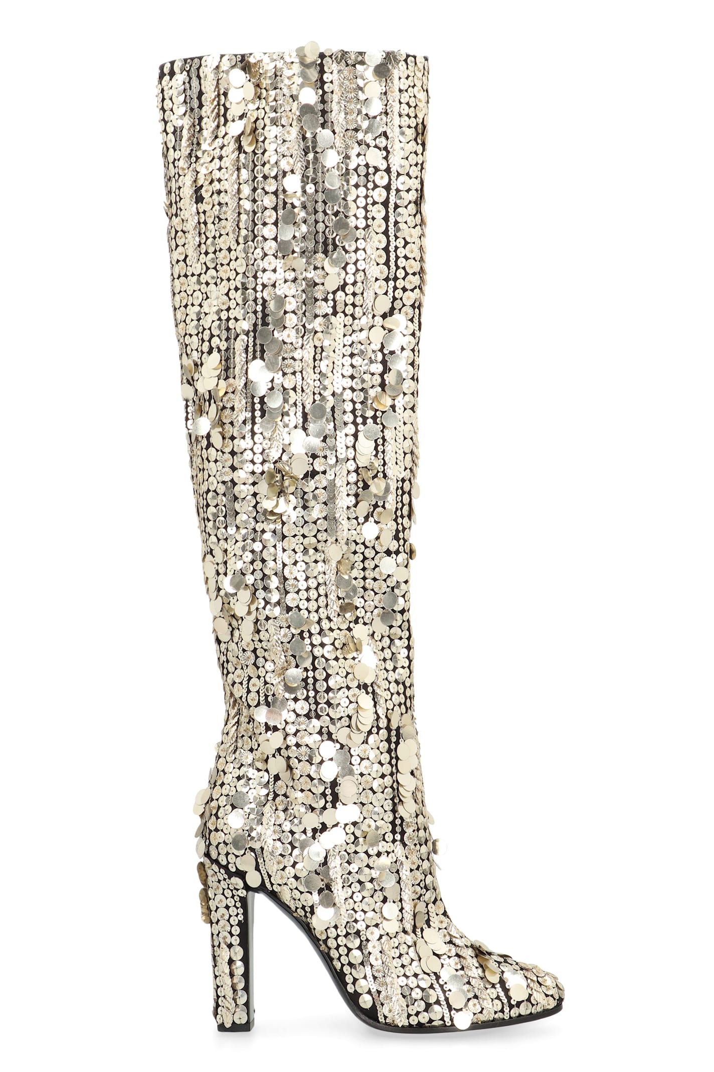Alberta Ferretti Knee-high Boots With Sequins