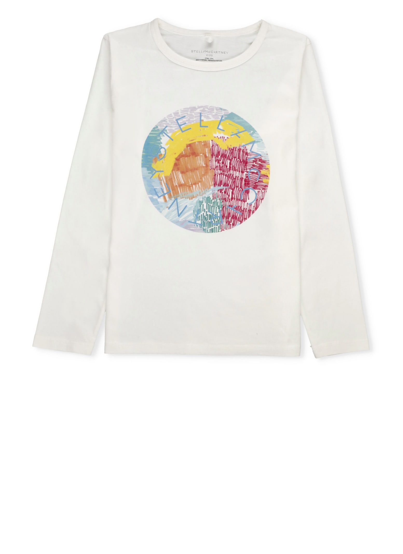Stella Mccartney Kids' T-shirt With Print In Ivory
