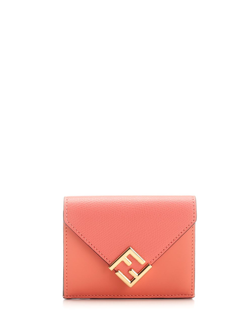 Shop Fendi Ff Diamonds Tri-fold Wallet In Rose