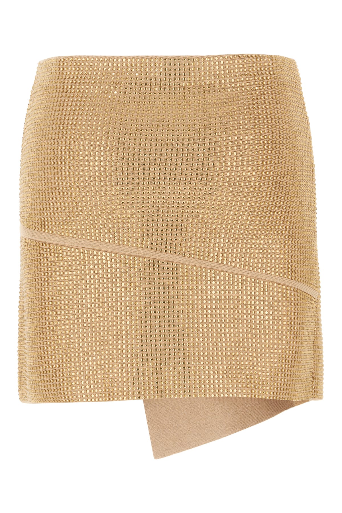 Shop Andreädamo Embellished Viscose Blend Mini Skirt In 0475