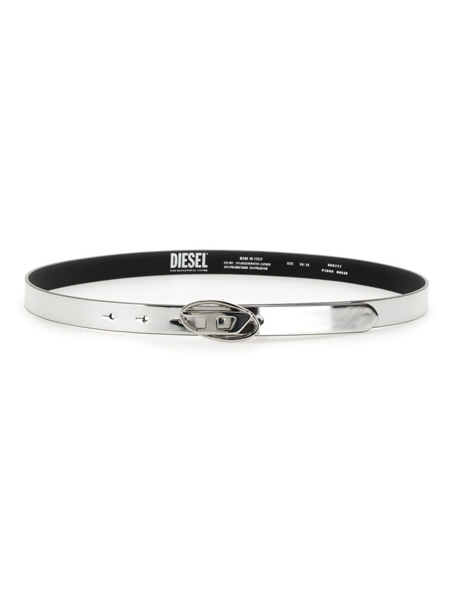 Shop Diesel Belt B-1dr 20 In Silver