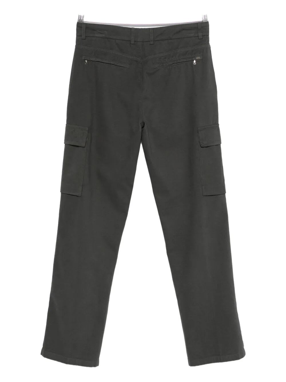 Paul&shark Cashmere Cotton Garment Dyed Wide Leg Cargo Trousers In Gray