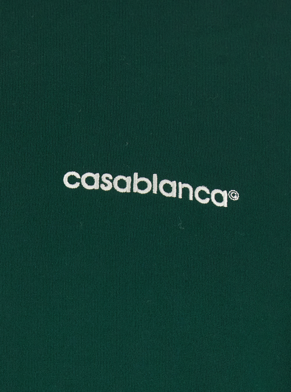 Casablanca Green Polo Shirt With Classic Collar And Logo Lettering On The Front In Green
