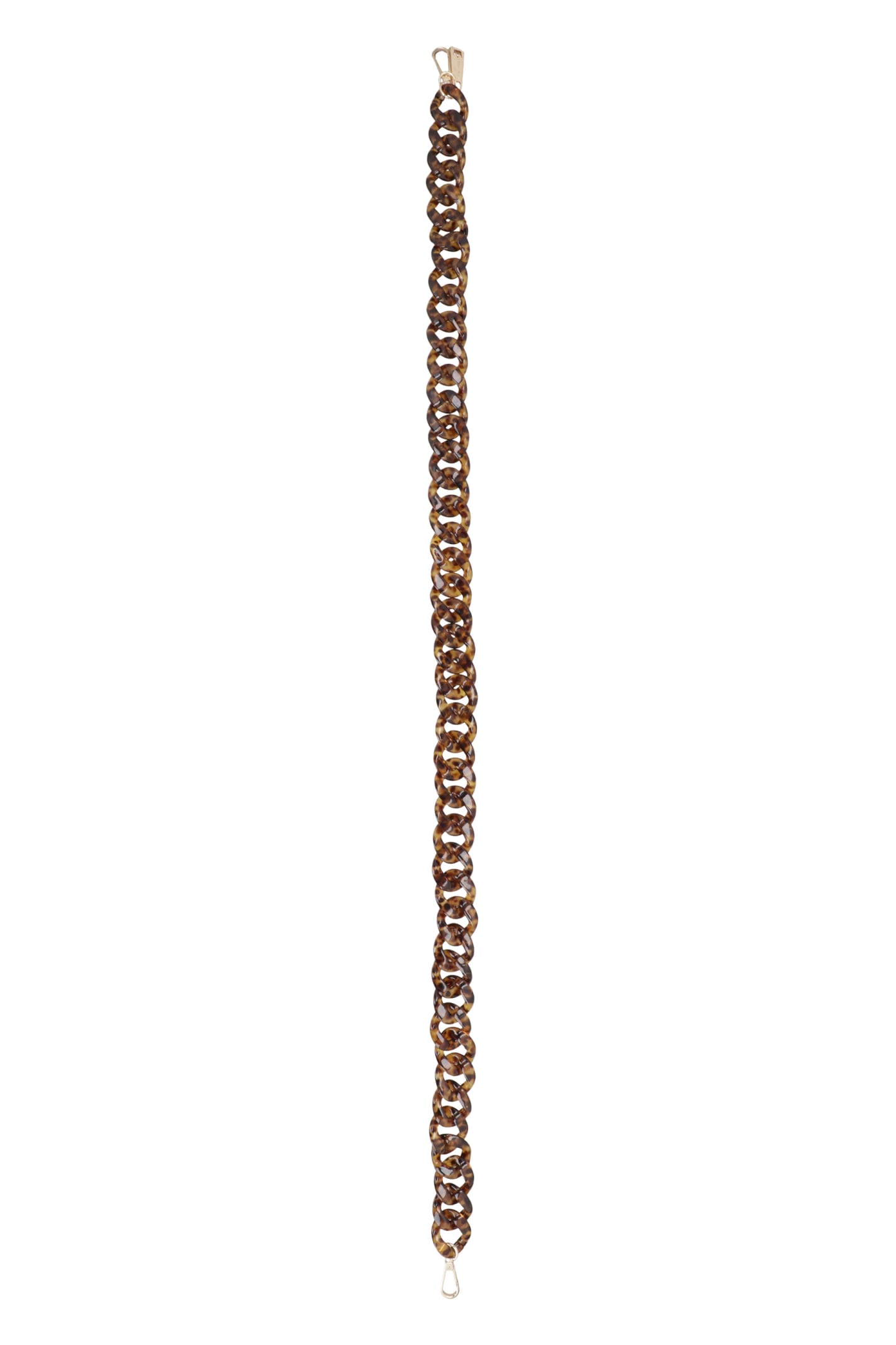 Lamilanesa Tortoiseshell Chain Shoulder Strap In Brown