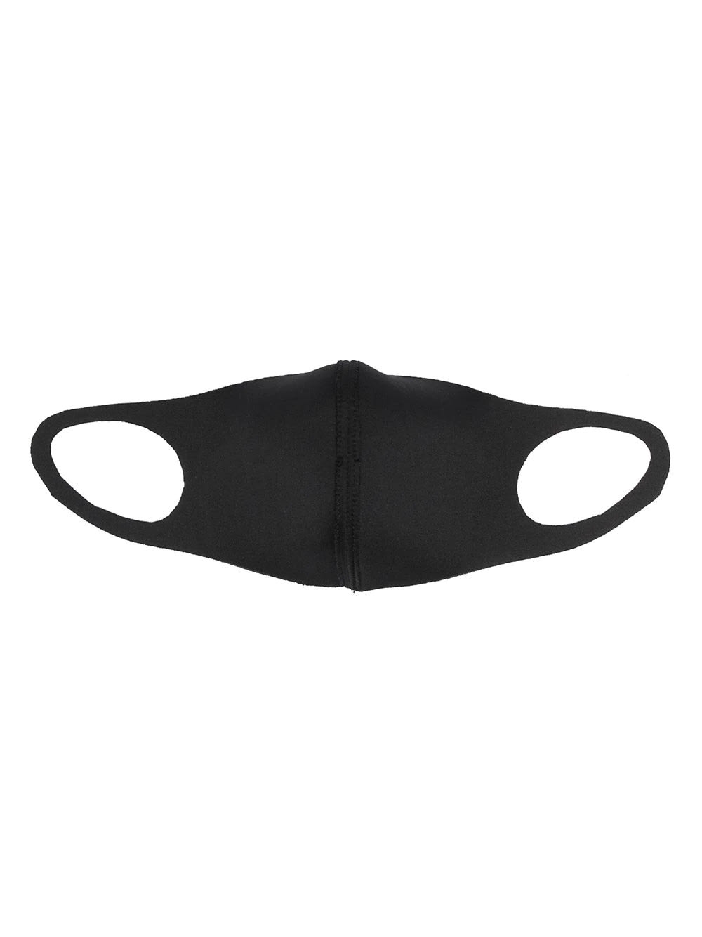 Shop Palm Angels Black Face Mask With White Logo