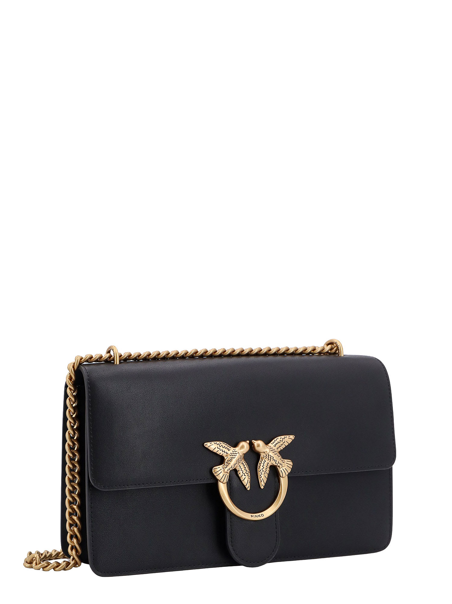 Shop Pinko Love Bag One Simply Shoulder Bag In Black