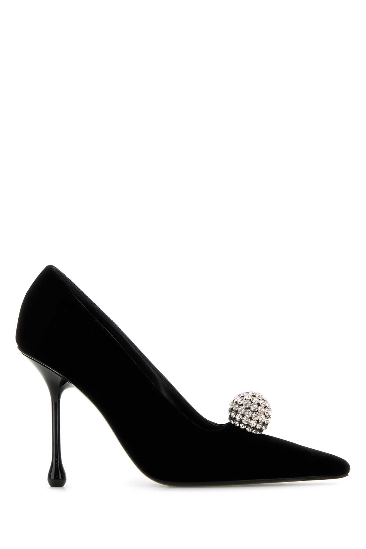 Black Velvet Orb Pumps