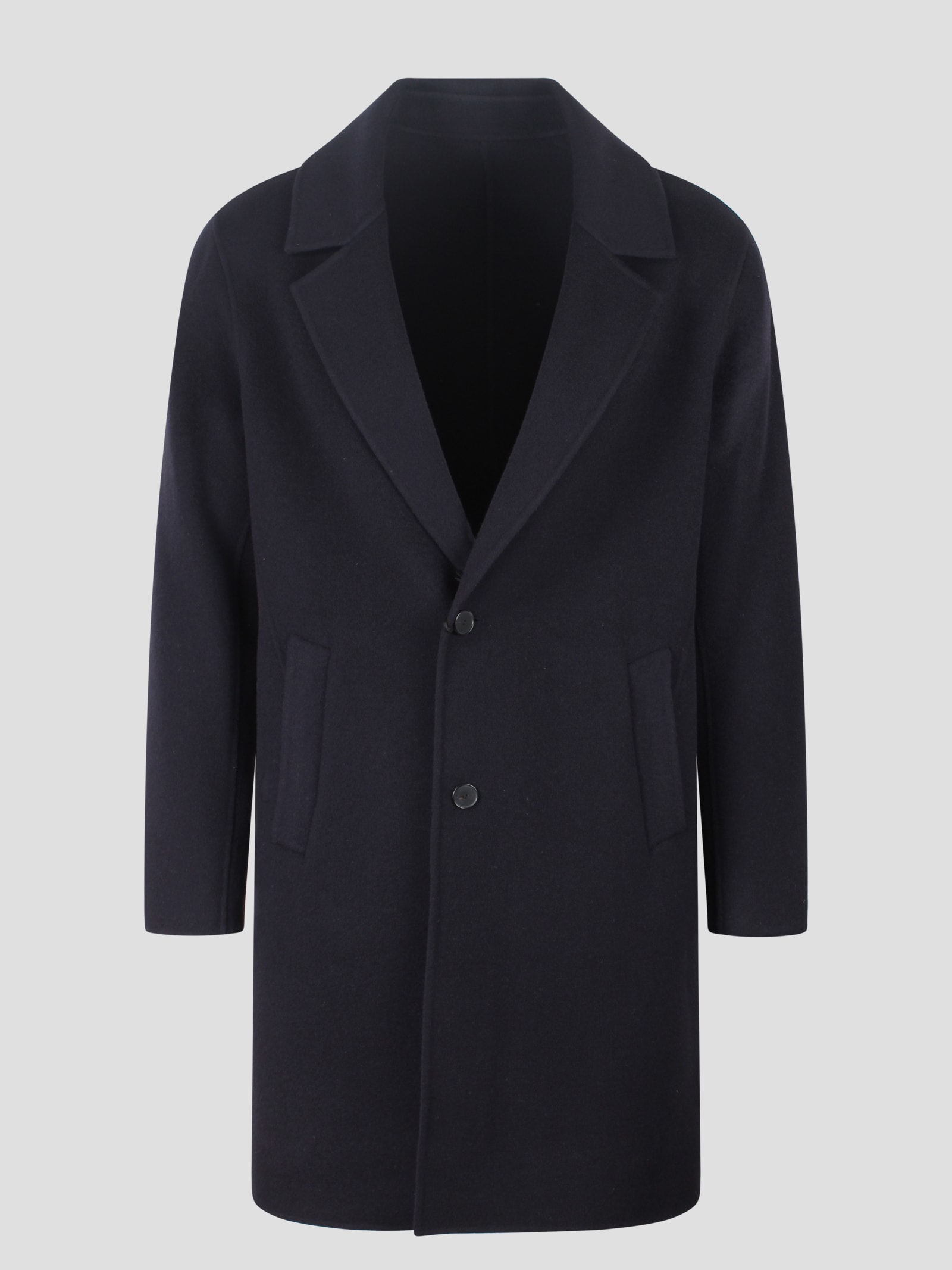 Shop Low Brand Classic Coat In Blue