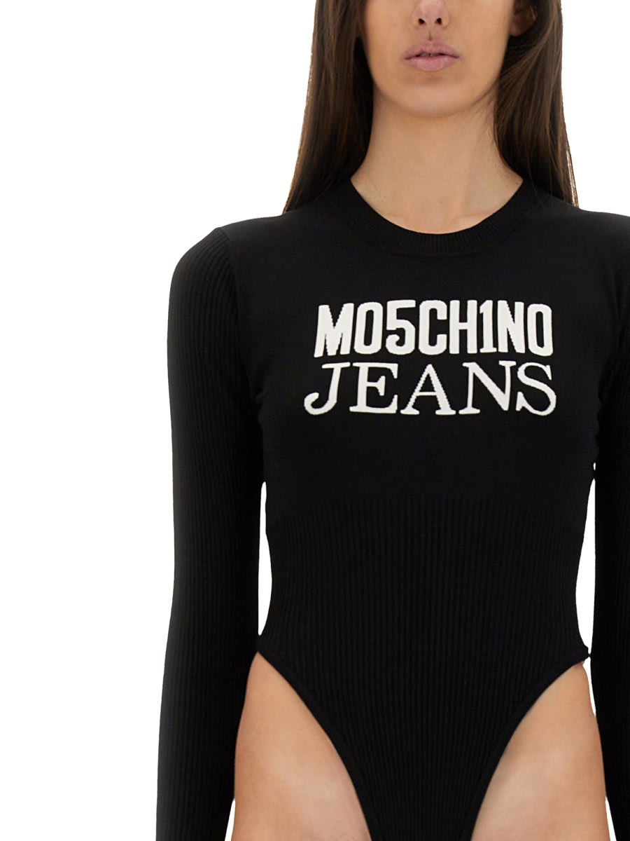 M05ch1n0 Jeans Body With Logo In Black