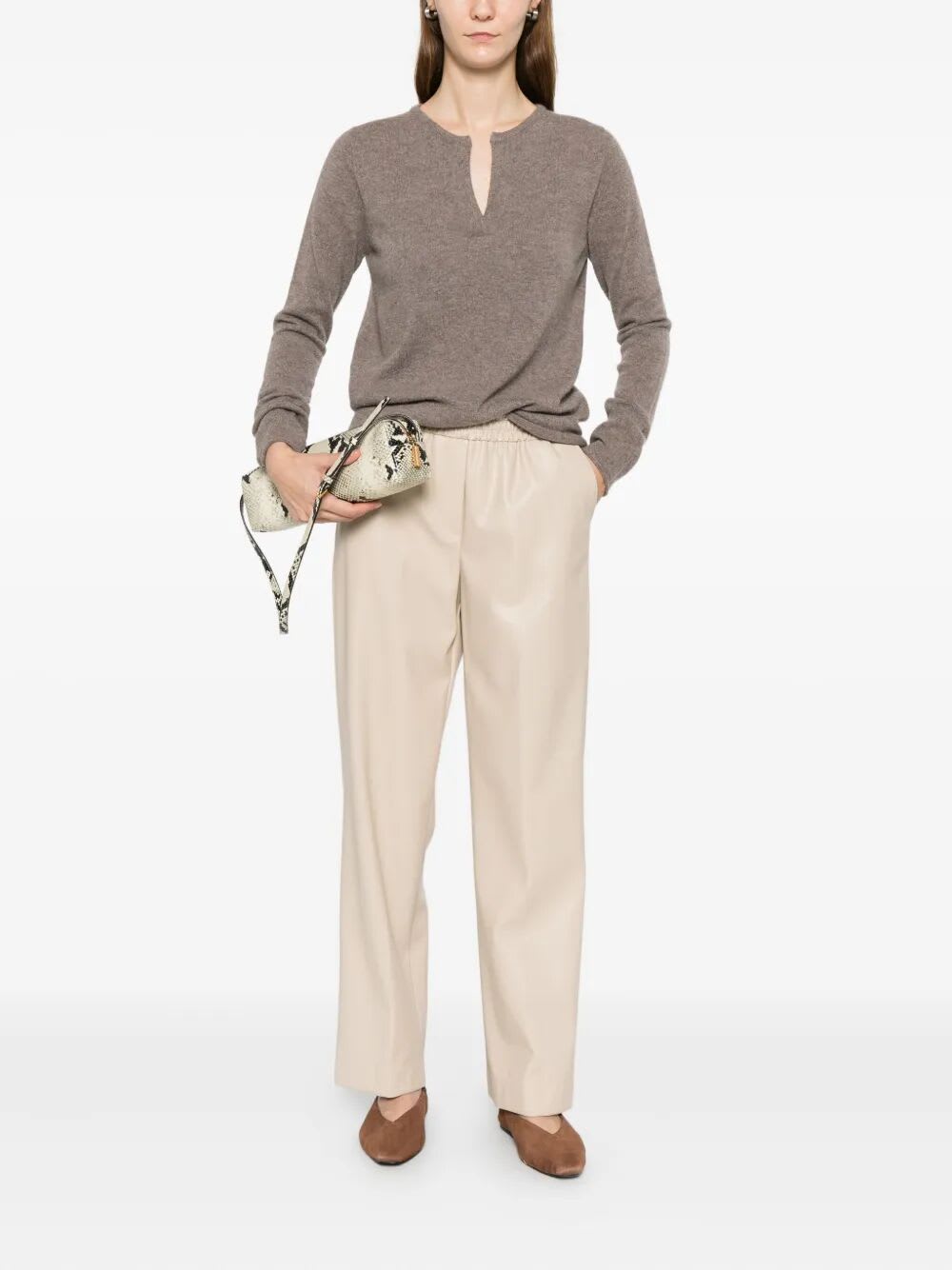 Liviana Conti Vania V-neck Cashmere Knitwear In Gray