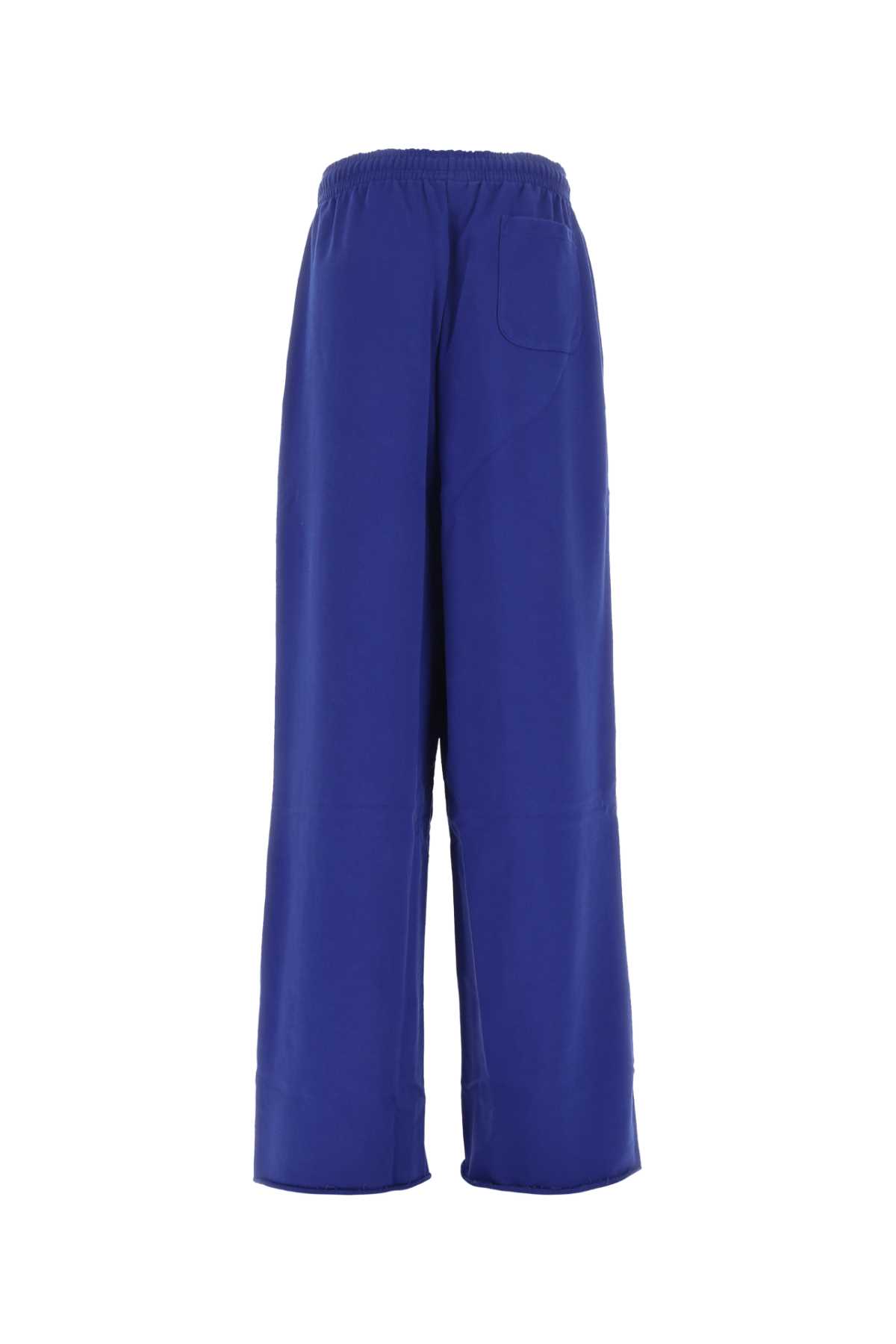 Vetements Blue Stretch Cotton Joggers In Royalblue