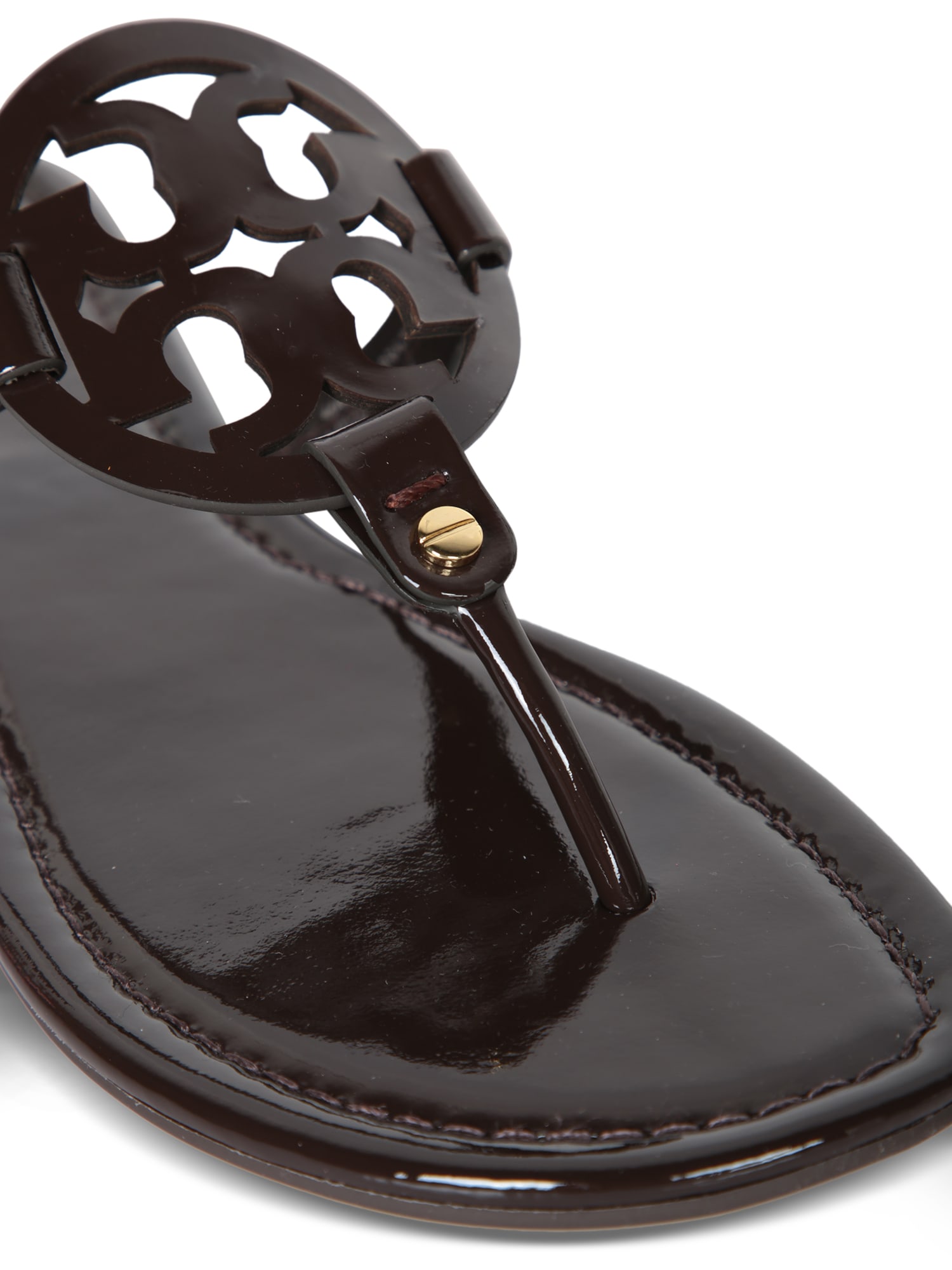 Tory Burch Glossy Patent T-strap Sandals