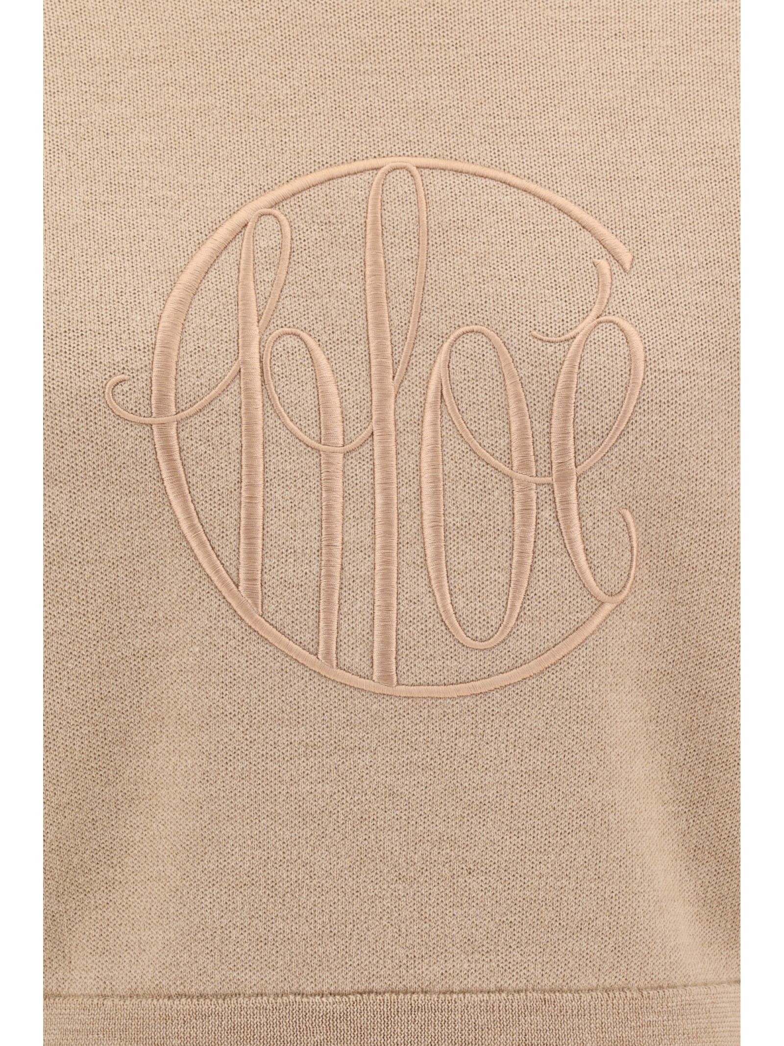 Shop Chloé Sweater In Straw Beige