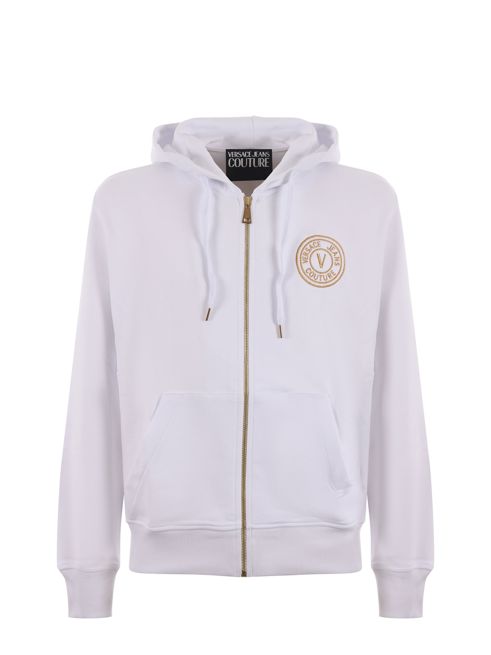 Shop Versace Jeans Couture Sweatshirt In White