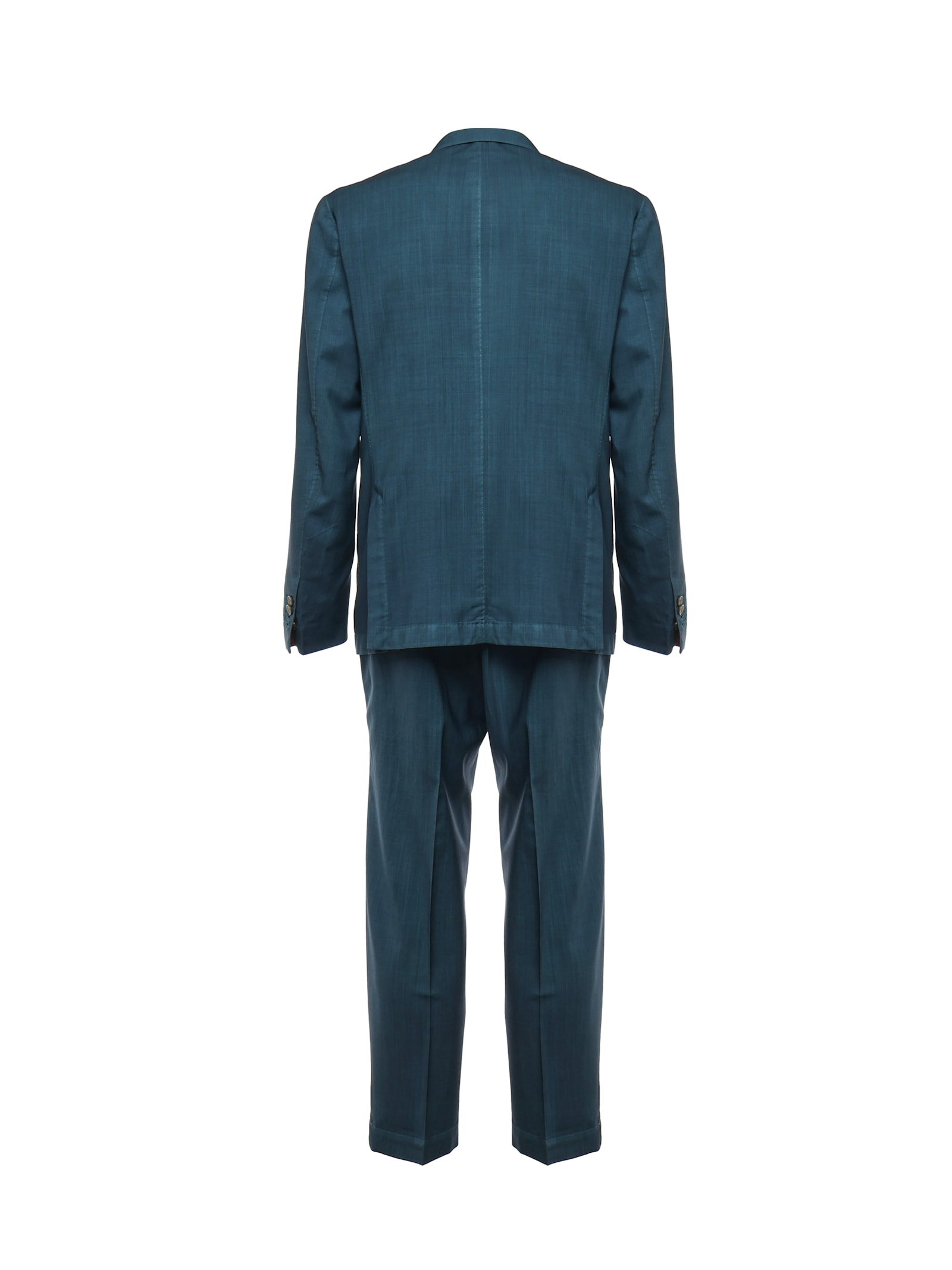 Santaniello Double-breasted Patch-pocket Suit In Blue