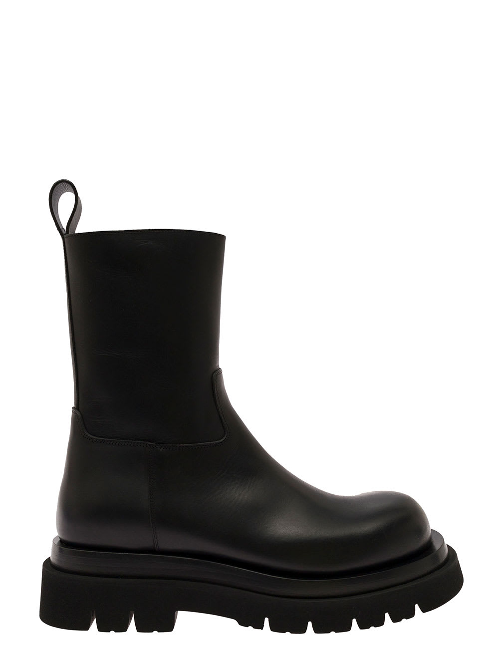Bottega Veneta new Lug Black Chelsea Boot With Chunky Platform In Leather Man Bottega Veneta