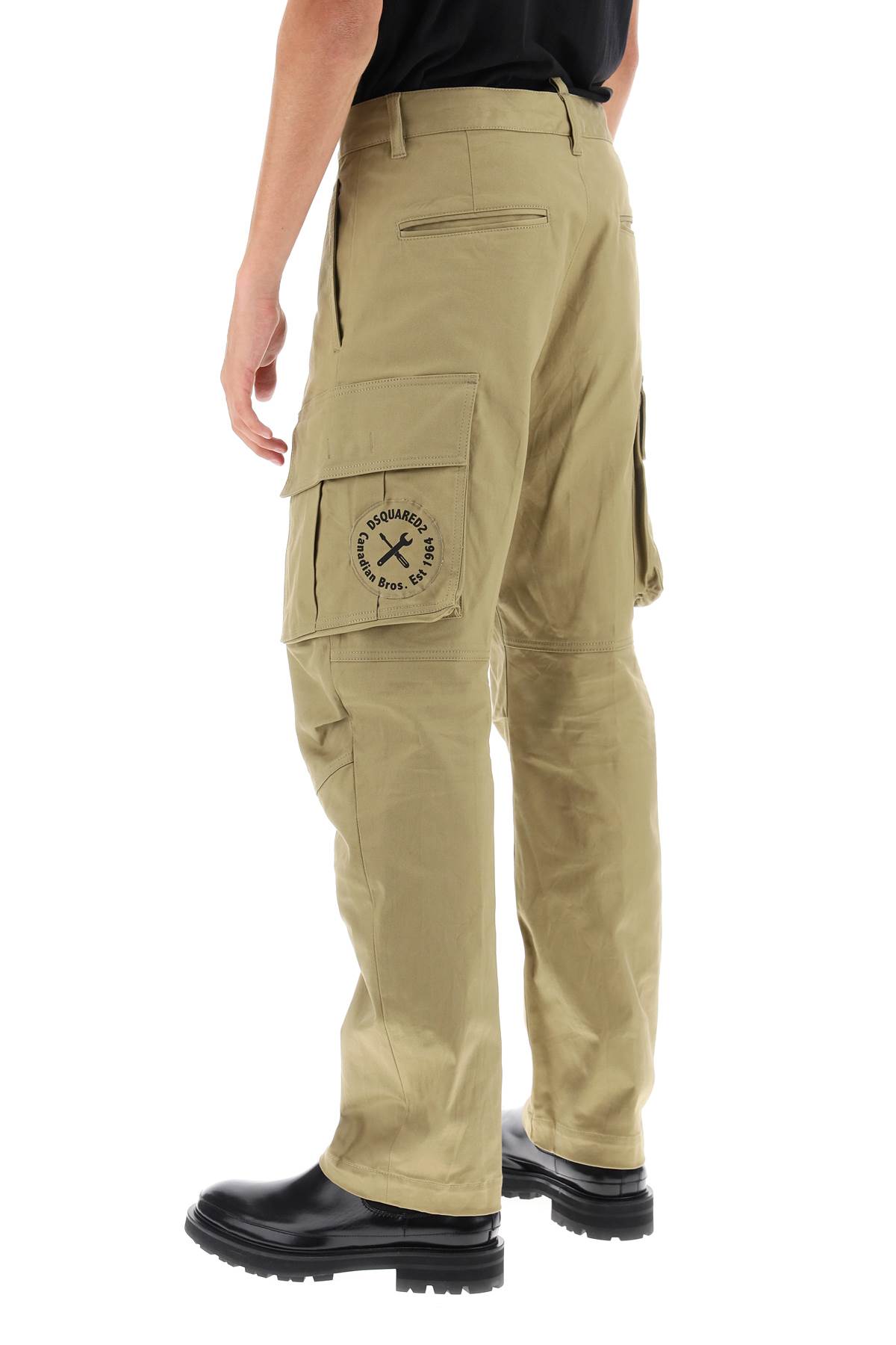 Shop Dsquared2 Regular Fit Cargo Pants In Taupe (beige)