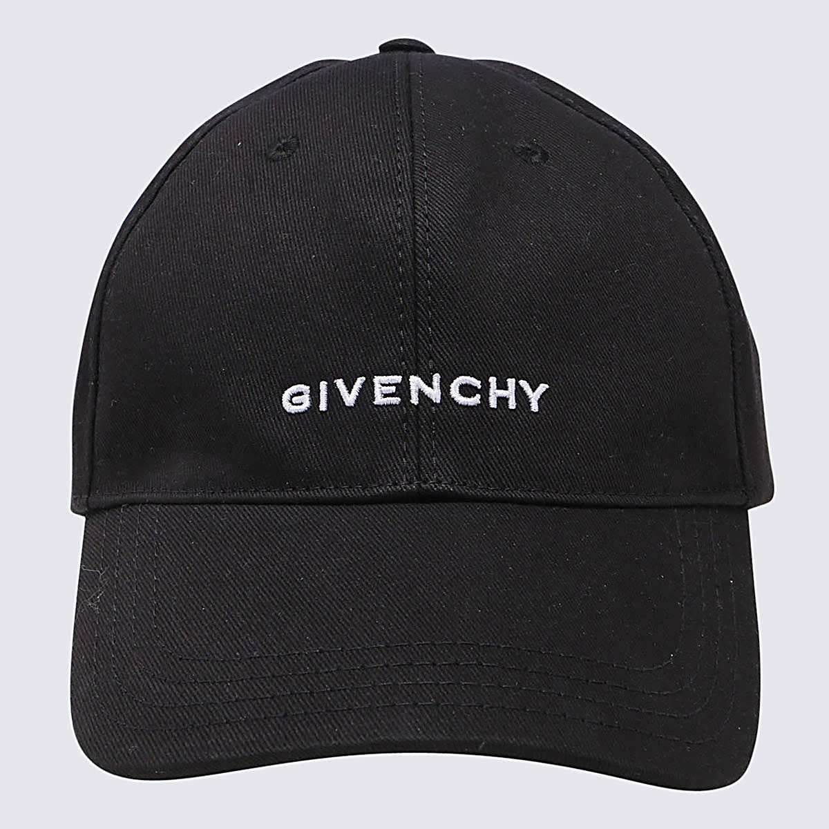 Shop Givenchy Black Cotton Logo Baseball Cap