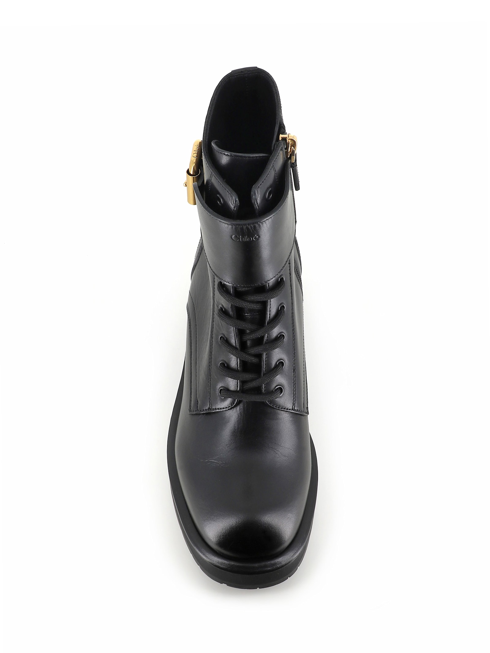 Shop Chloé Lace-up Boot Coddington In Black