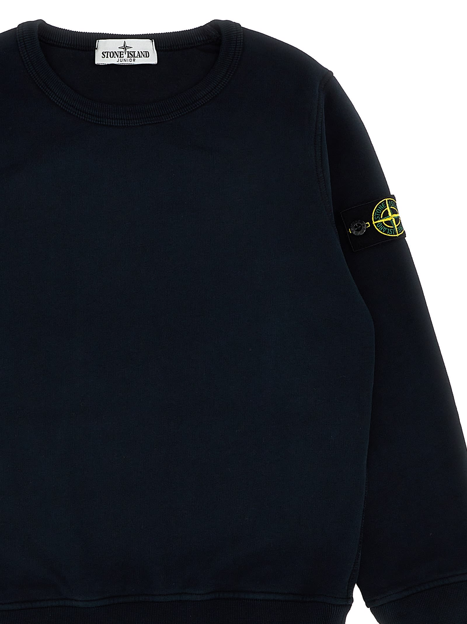 Stone Island Sweater Junior Kids Color Black In Blue