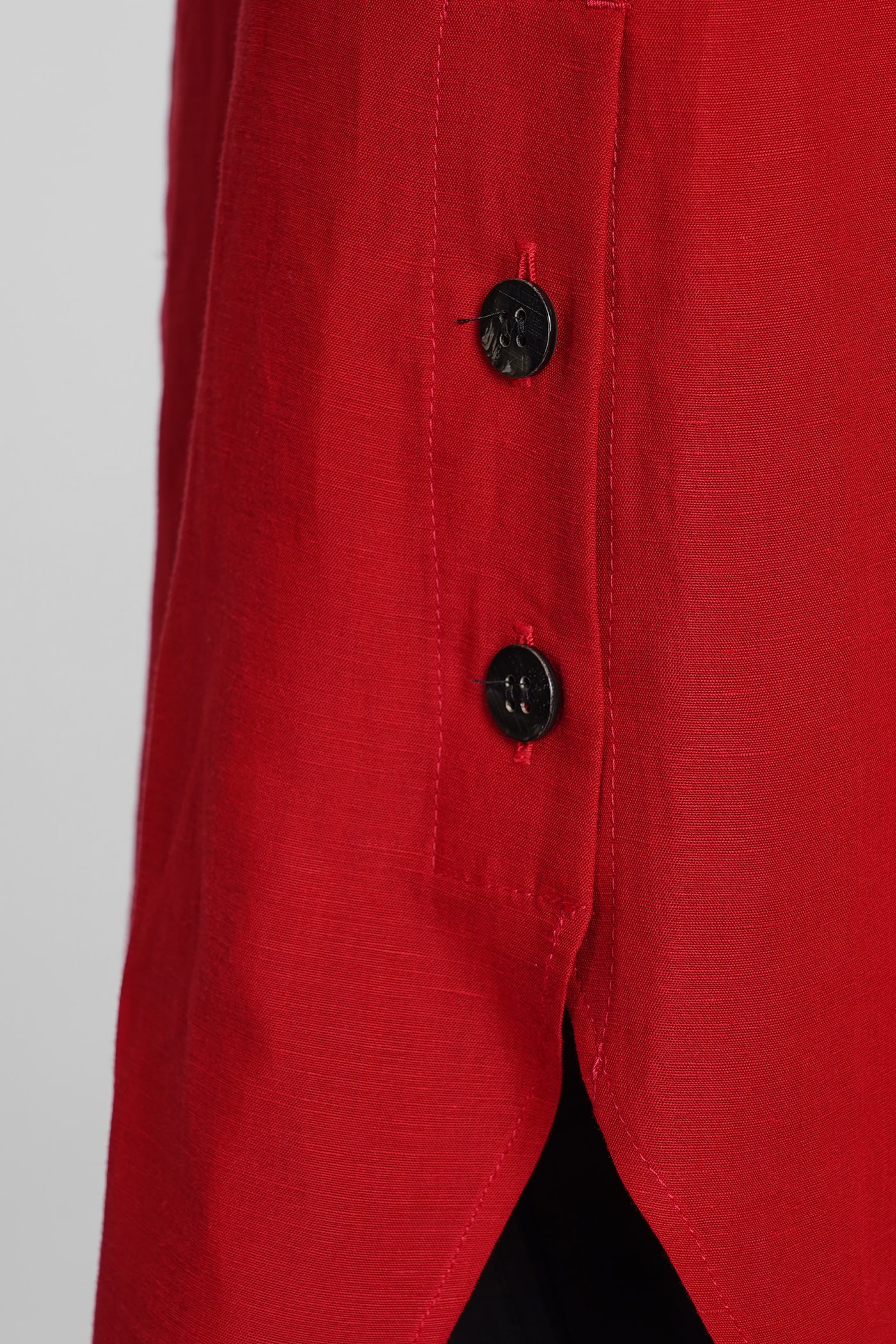Shop Yohji Yamamoto Shirt In Red Linen