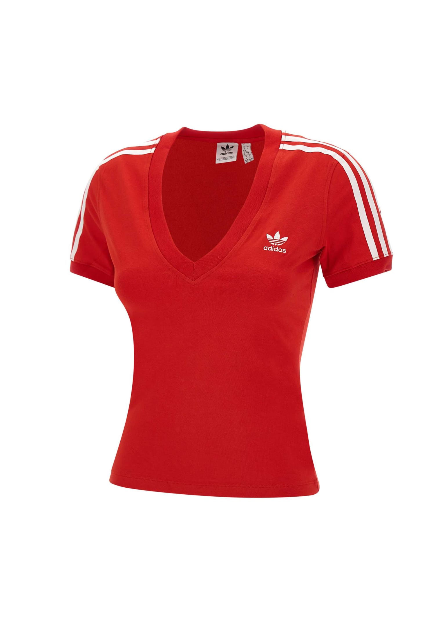 Shop Adidas Originals Cotton T-shirt In Red