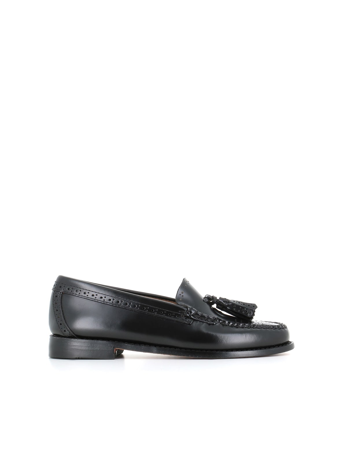 Shop G.h.bass &amp; Co. Estrelle Brogue Tassels Loafers In Black