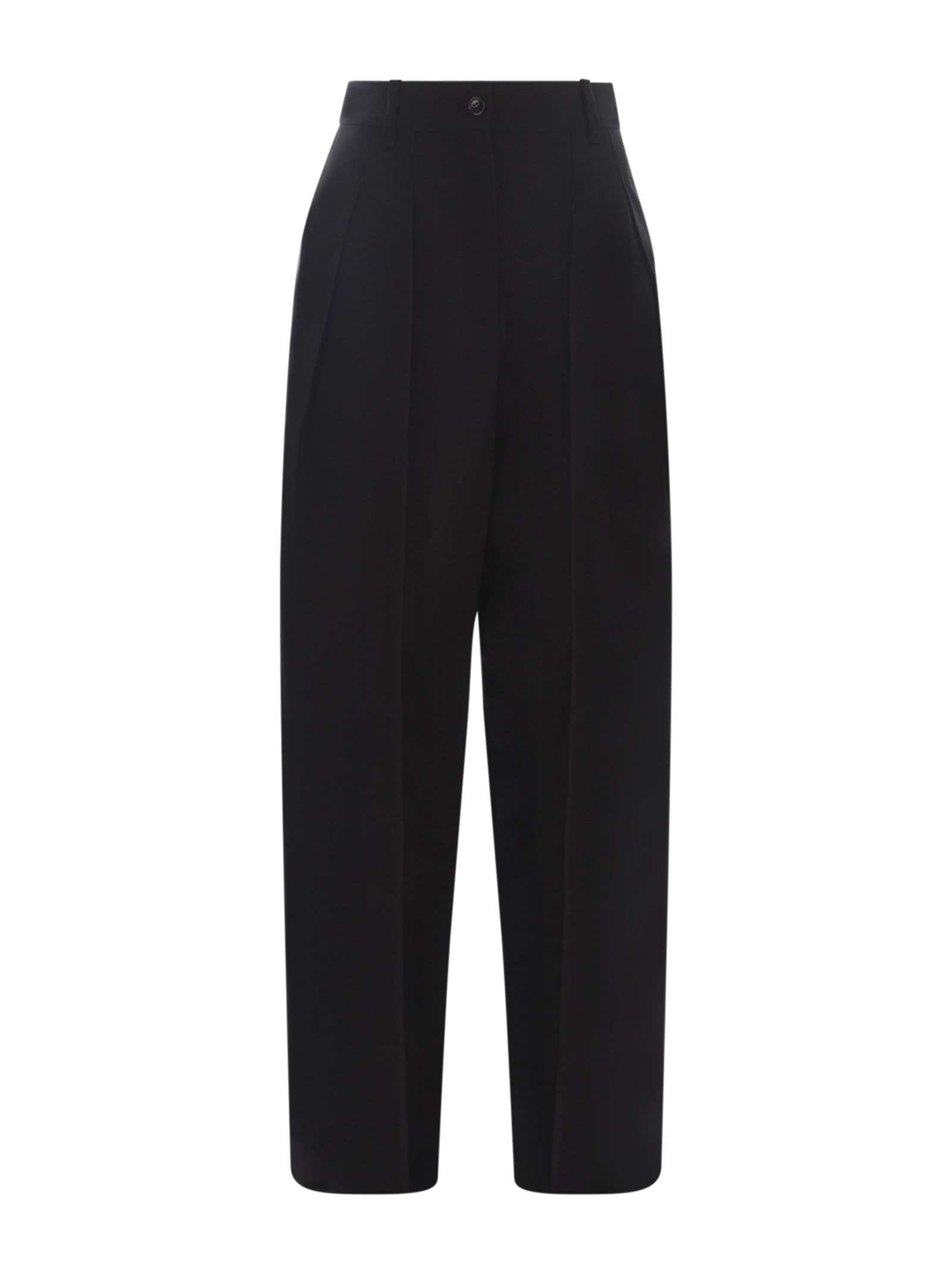 Kenzo Trousers  In Virgin Wool In Black