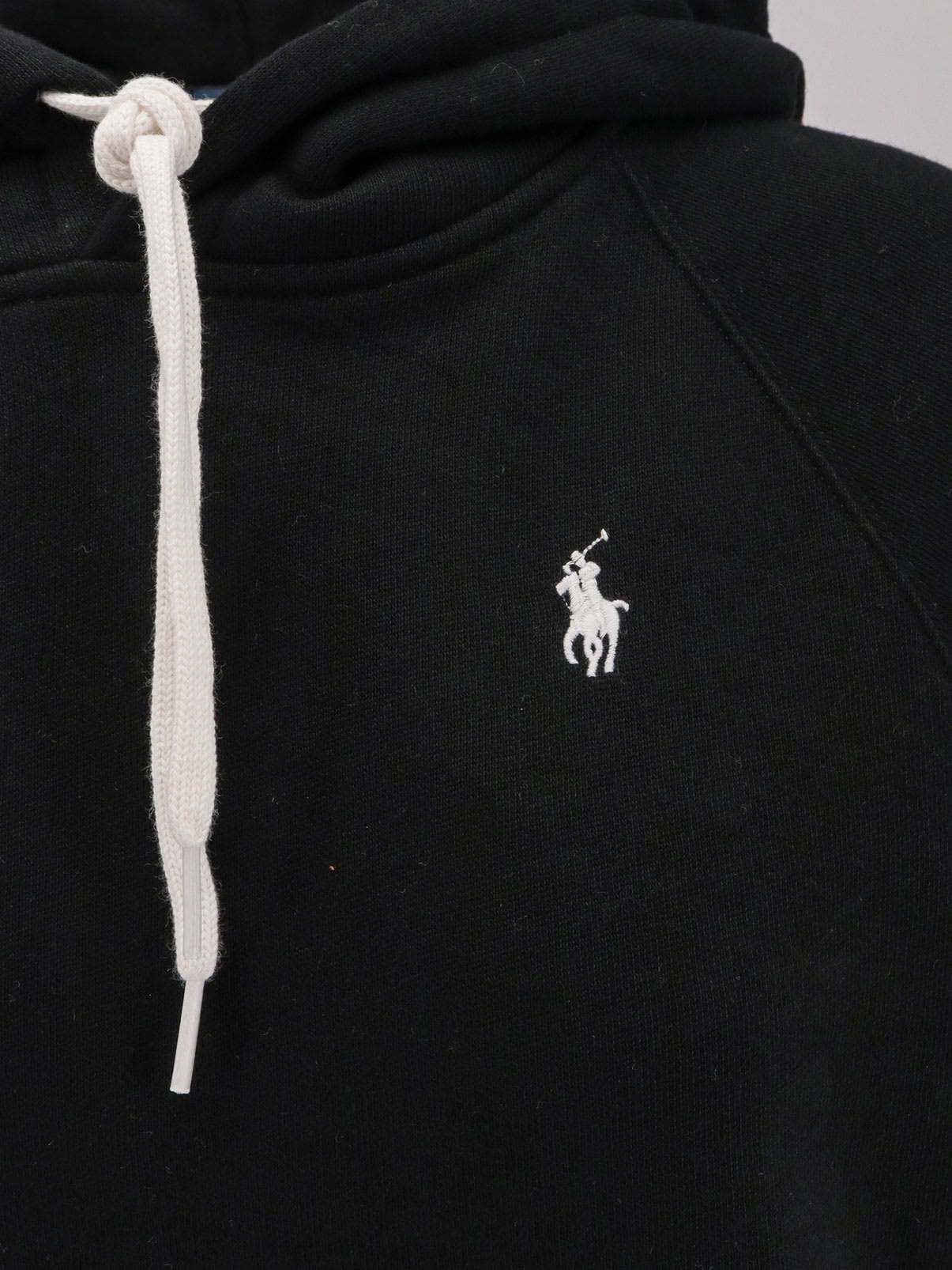 Polo Ralph Lauren Black Hoodie With Drawstring Hood And Pony Embroidery On The Front In Black