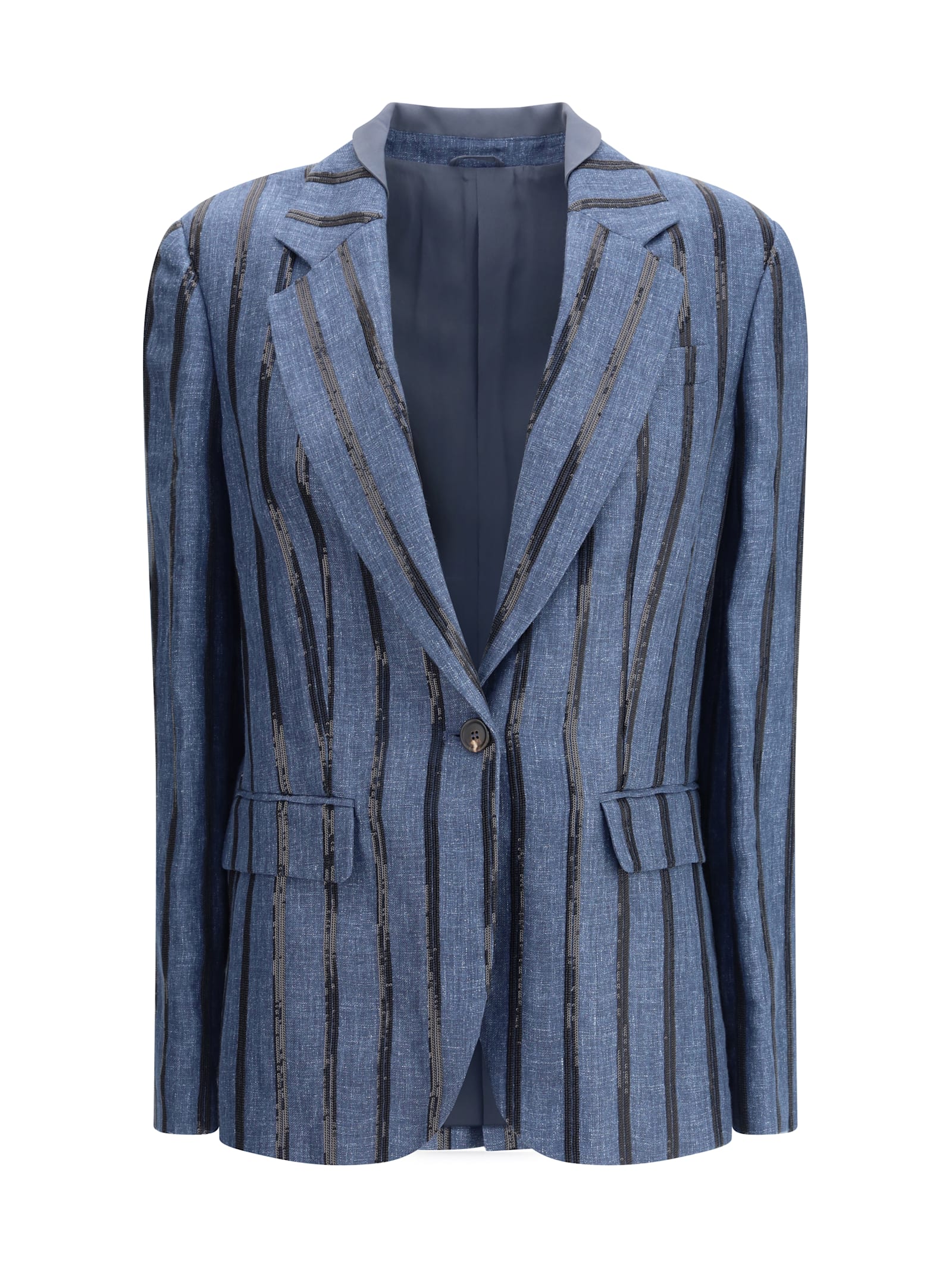 Brunello Cucinelli Blazer Jacket In Multi
