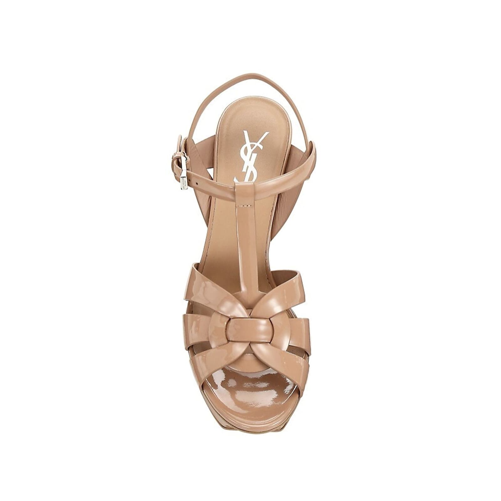 Shop Saint Laurent Tribute High Heel Sandals In Beige