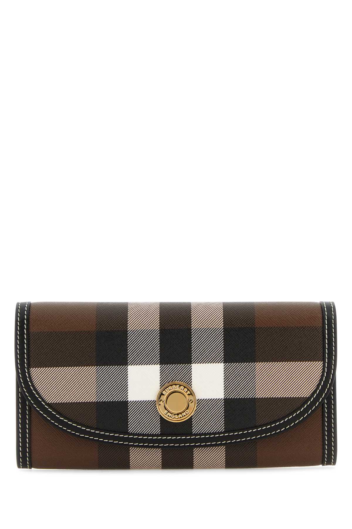 Shop Burberry Printed Canvas And Leather Wallet In Darkbirchbrown