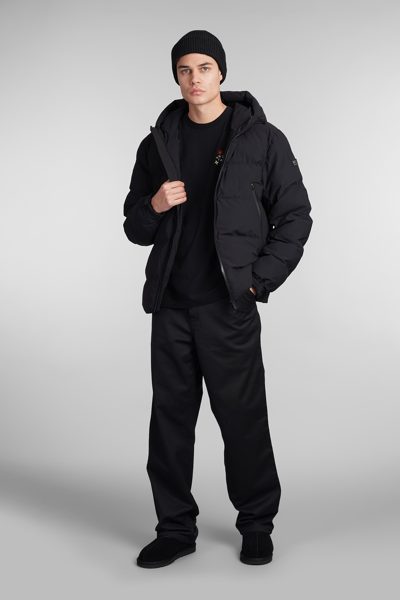 Shop Mc2 Saint Barth Maier Puffer In Black Polyamide