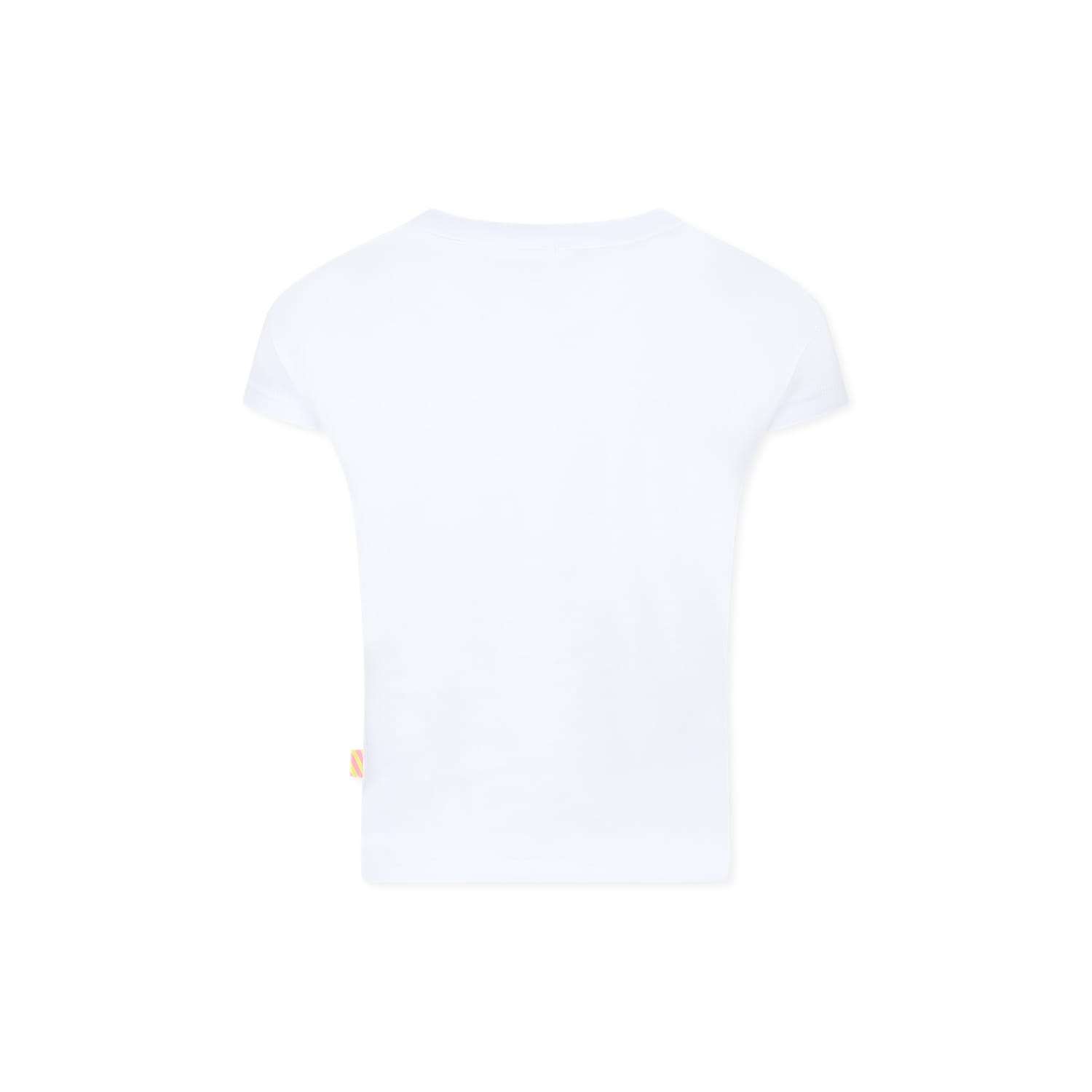 Billieblush White T-shirt For Girl With Writing In White