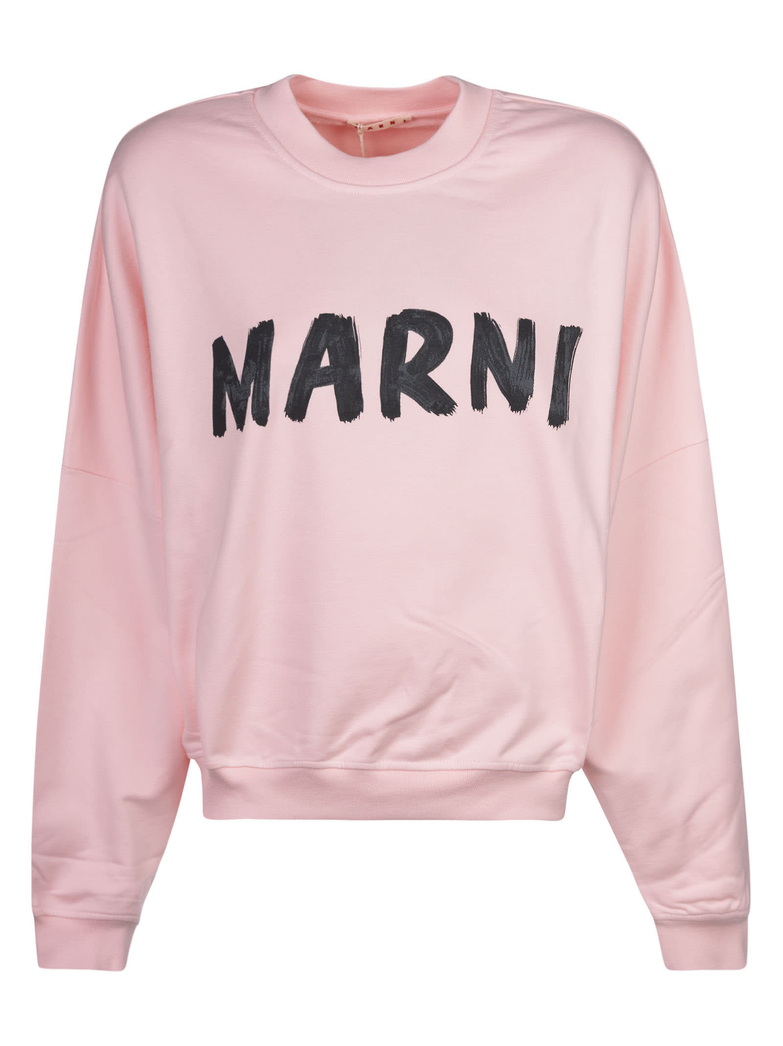 Shop Marni Oversized Logo Sweatshirt In Pink Gummy