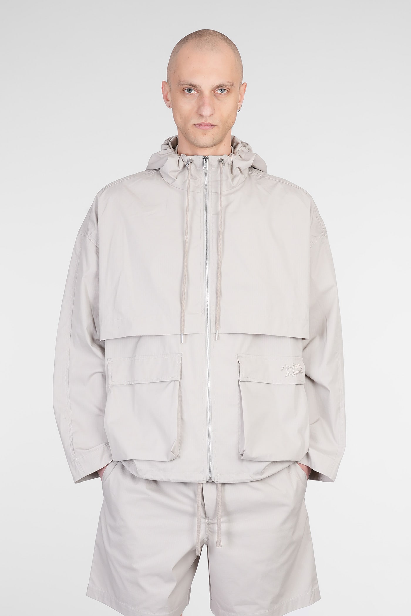 Maison Kitsuné Casual Jacket In Grey Cotton