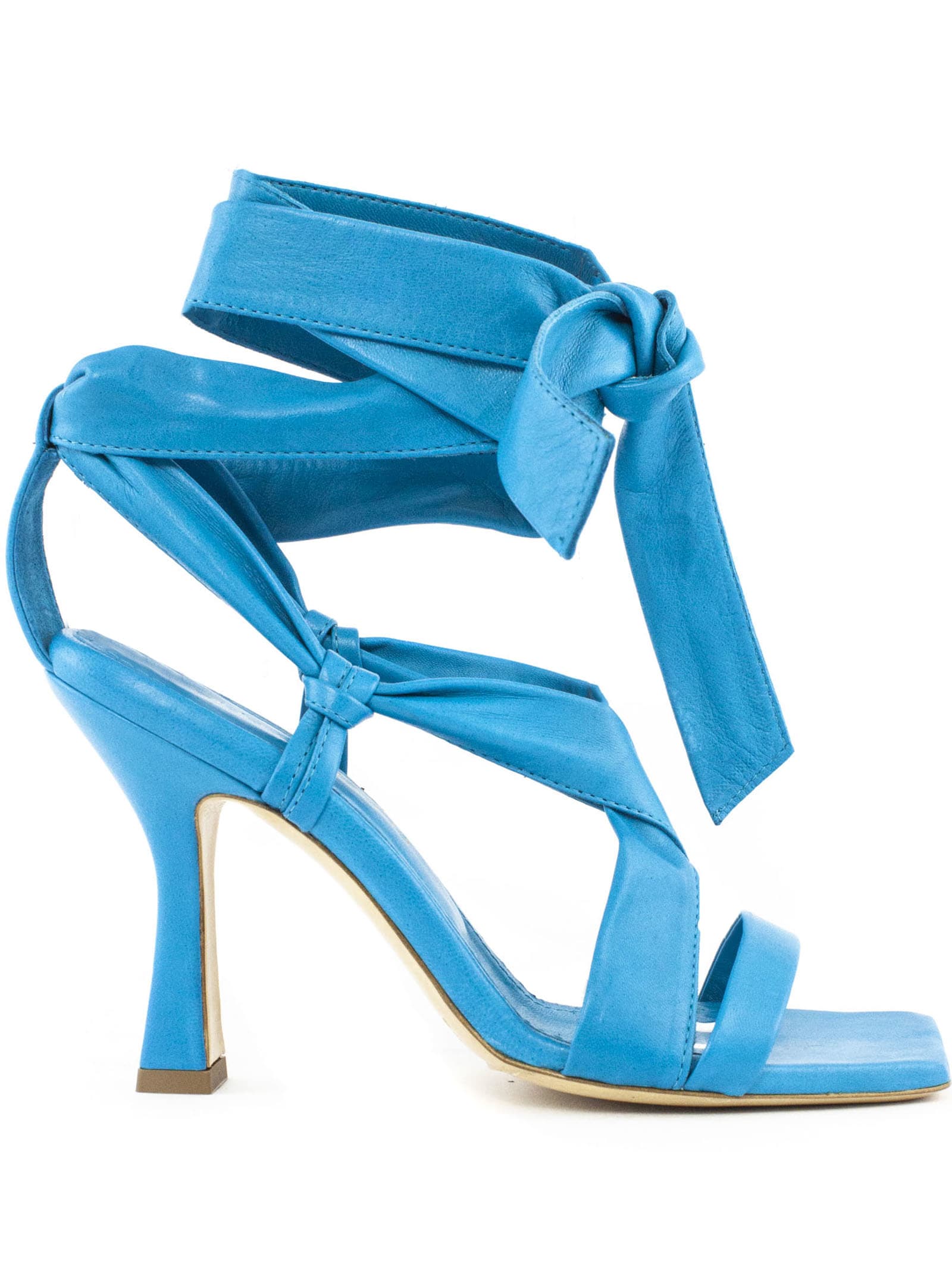 Aldo Castagna Giuliana Blue Leather Sandal