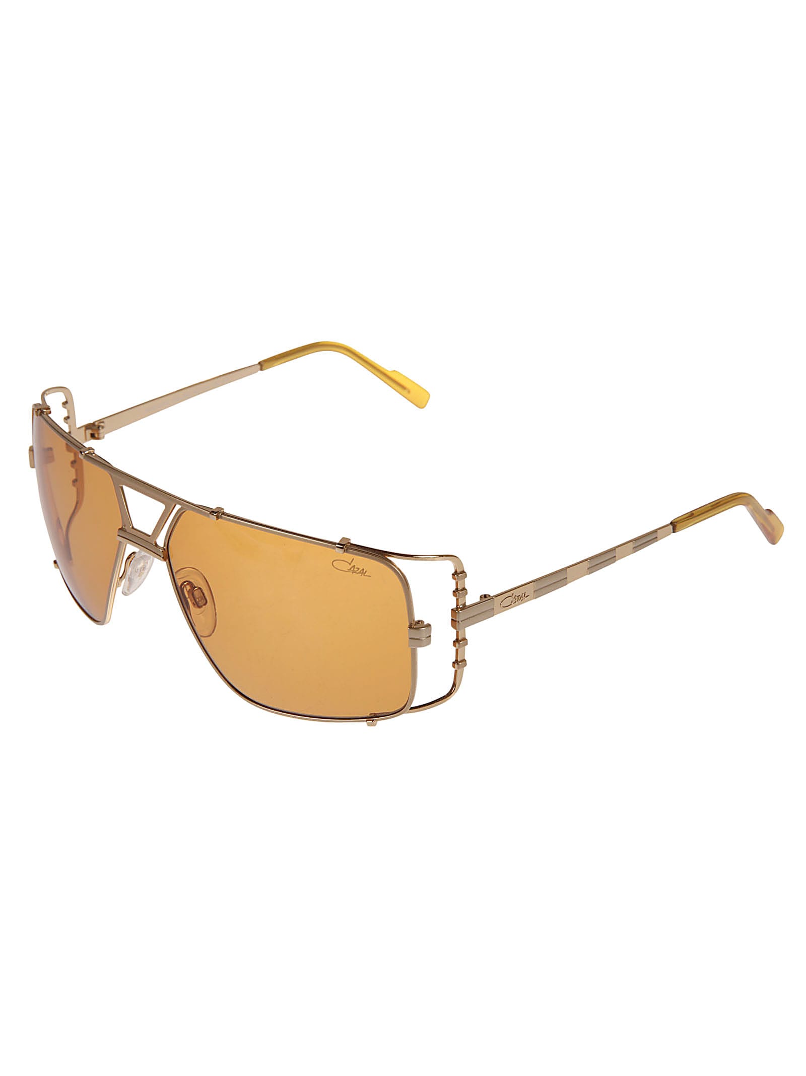 Shop Cazal Top Bar Detail Pentagon Sunglasses