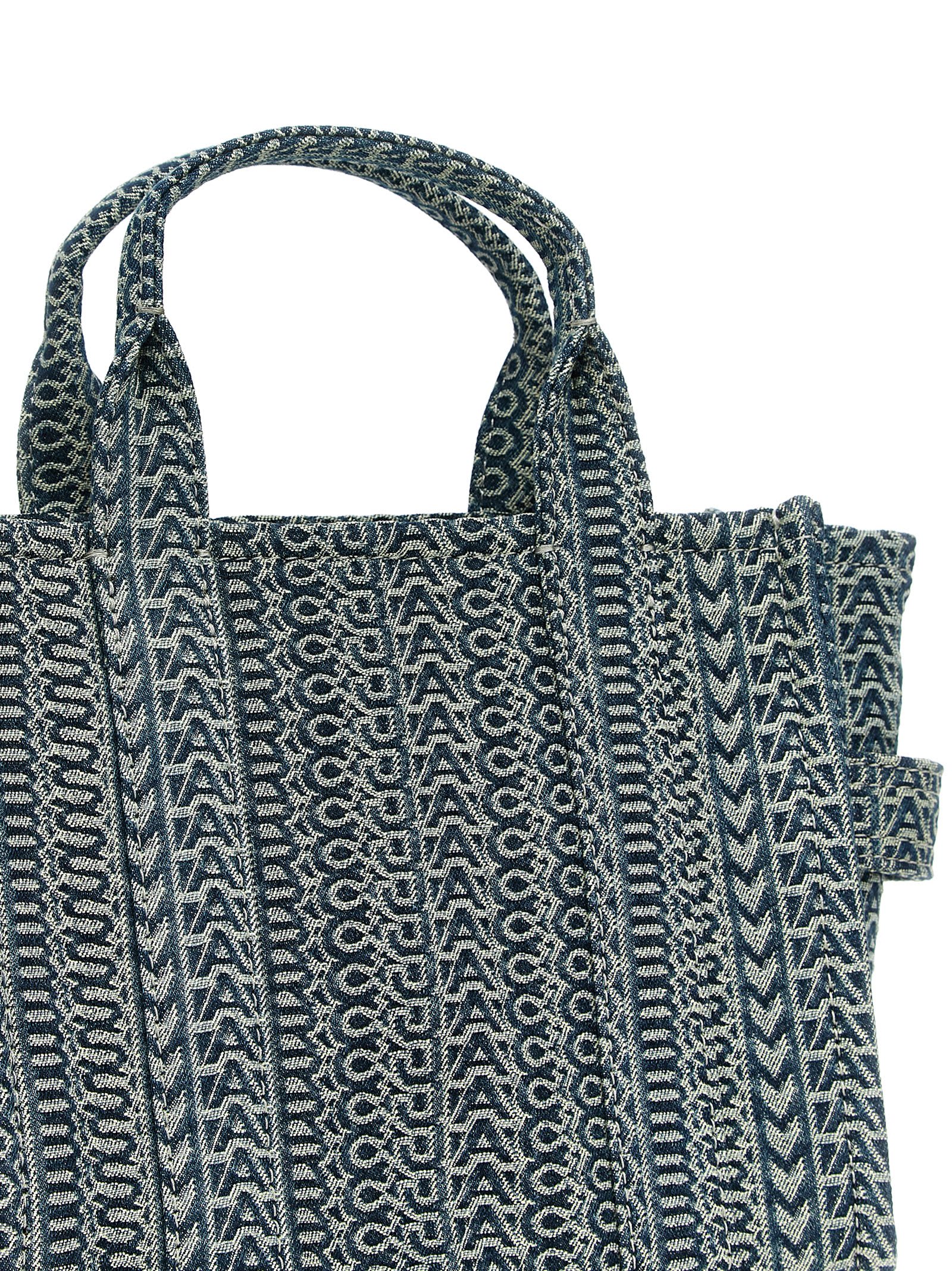 Shop Marc Jacobs The Mini Monogram Tote Bag In Light Blue