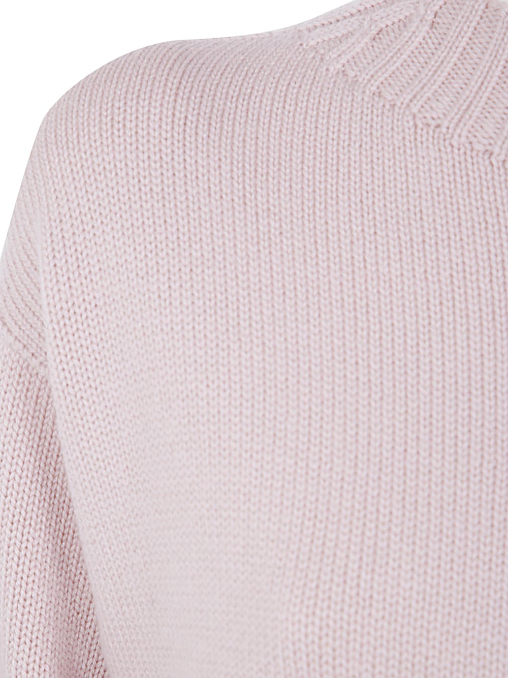 Shop Drumohr Long Sleeves Crew Neck Oversized Sweater In Pink Quartz