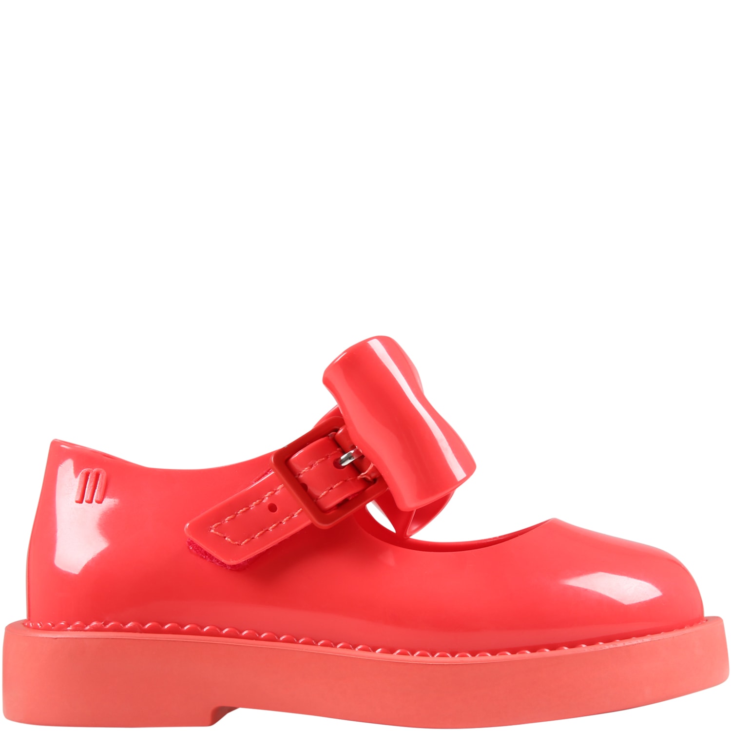 Melissa Red Ballerina Flats For Girl With Bow