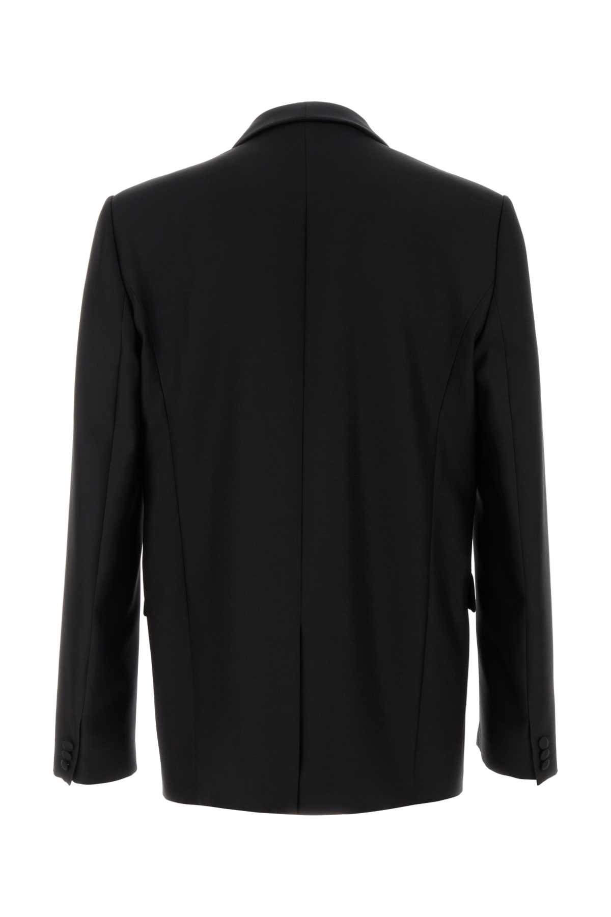 Loewe Black Wool Blend Blazer In Black